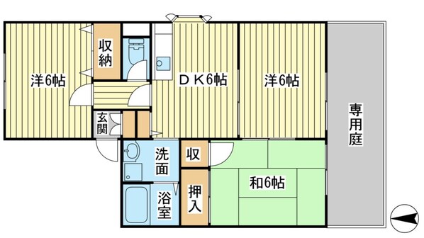 ハイカムール・山手の物件間取画像